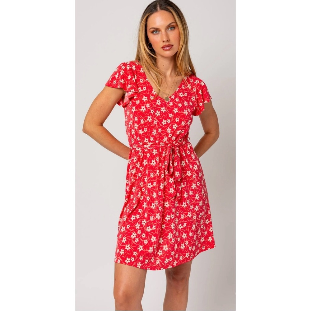 Floral Hot Pink Dress